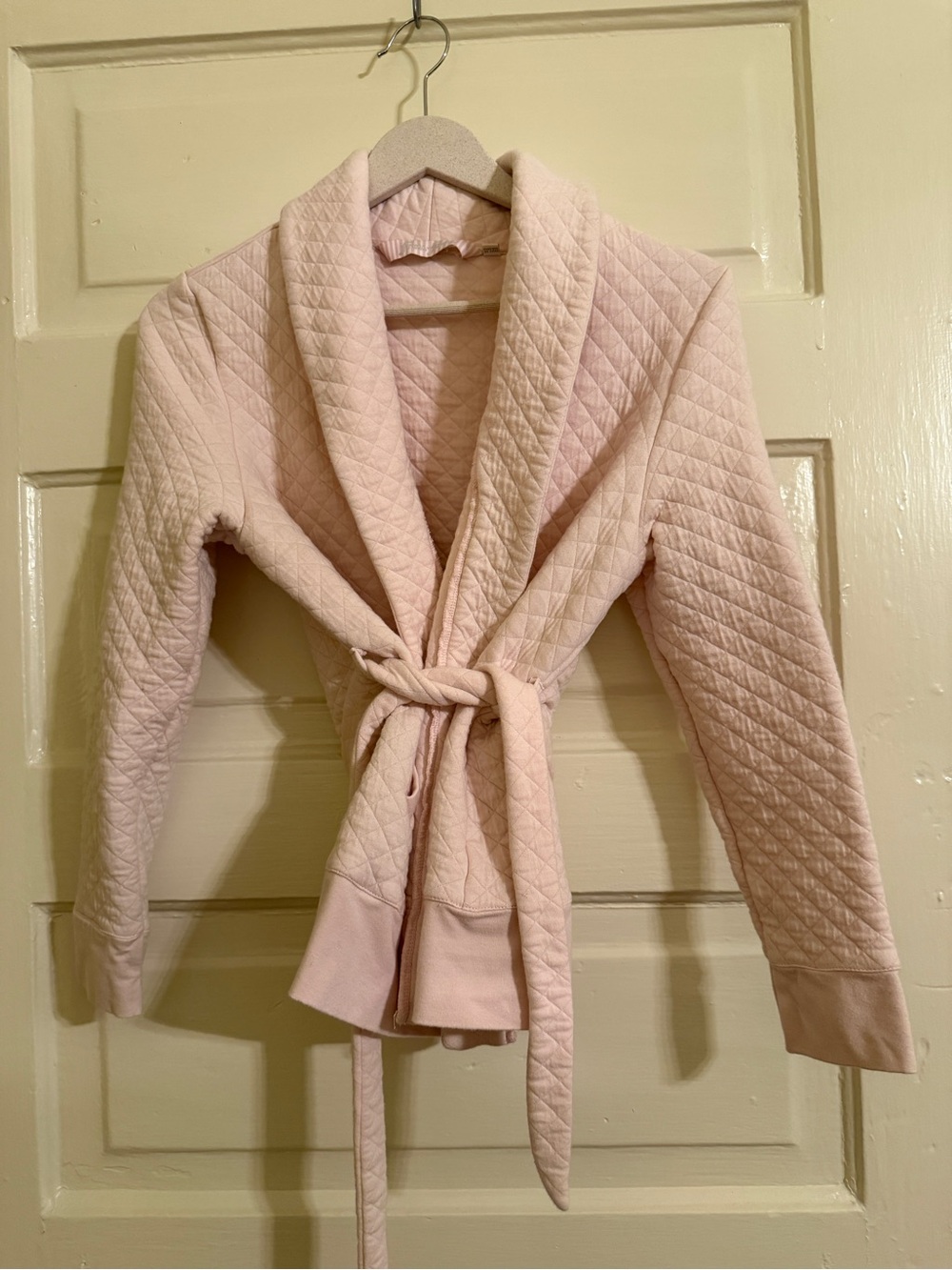 Quilted Pajama Jacket Robe - Light Pink